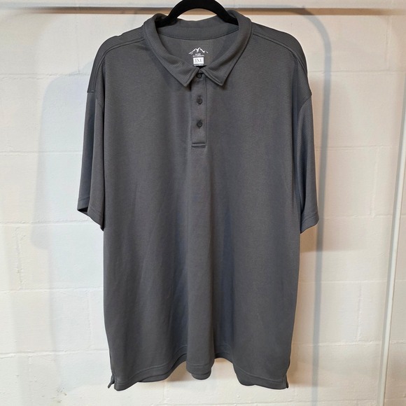 Blue Mountain Other - CLEARANCE 💲6️⃣ Blue Mountain Men's Gray Ribbed Soft Polo 3XL Short Casual